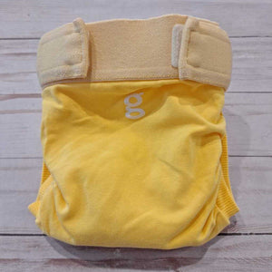 Med (13-28lb): gDiaper Cover w/ Liner - yellow