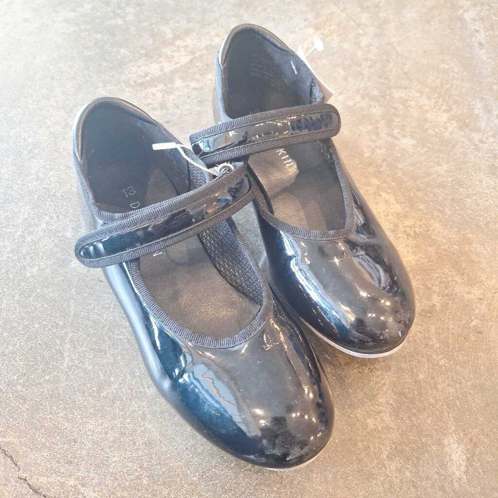 Size 13: Black Velcro Tap Shoes