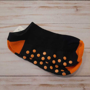 Black + Orange Ankle Socks
