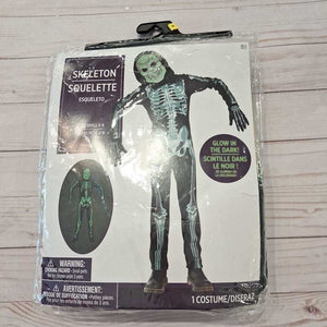 4-6: Like NEW Glow in the Dark Skeleton Costume *retails $25