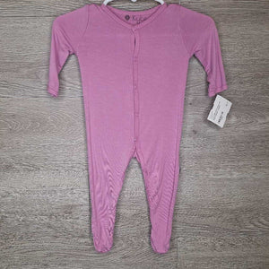 0-3M: Pink Bamboo L/S Snap Pajamas *reduced