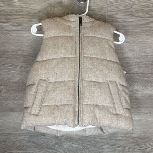 3: Oatmeal Heather Faux Fur Trim Hooded Vest