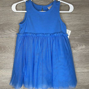 70/6-12M: Blue Tulle Skirted Tank Dress