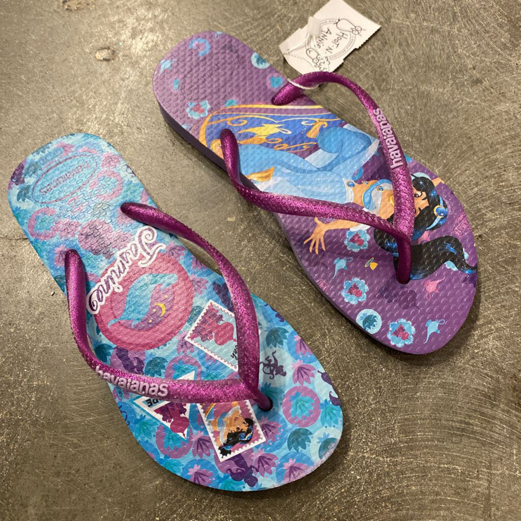 Size 2: Purple Disney Jasmine Flip Flops