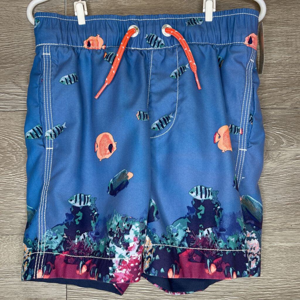 4/5: Aquarium Print Swim Trunks