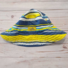Load image into Gallery viewer, 4T: Aqua Striped Sun Hat
