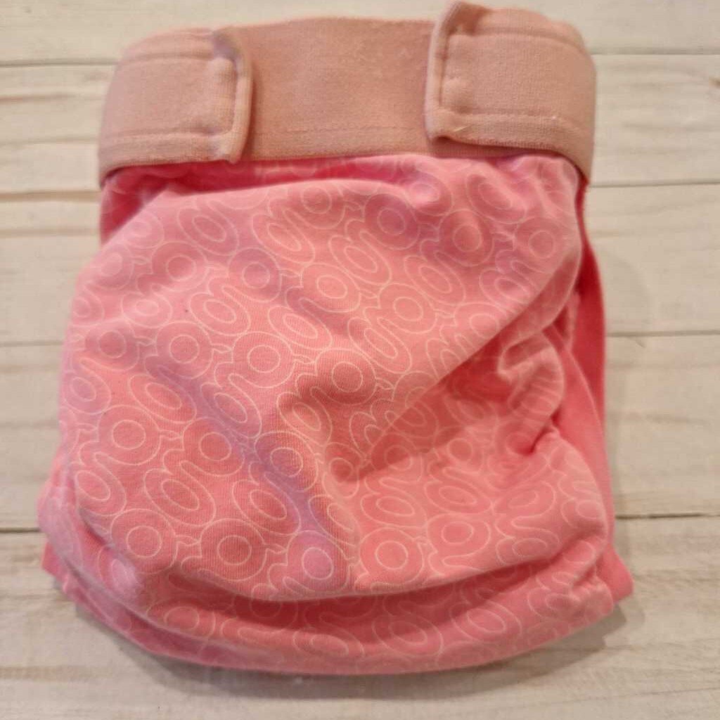 Large: gDiaper Cover w/ Liner - Pink Logo print