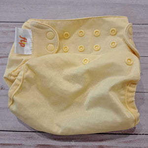 OS: Flip Yellow Snap Diaper Cover
