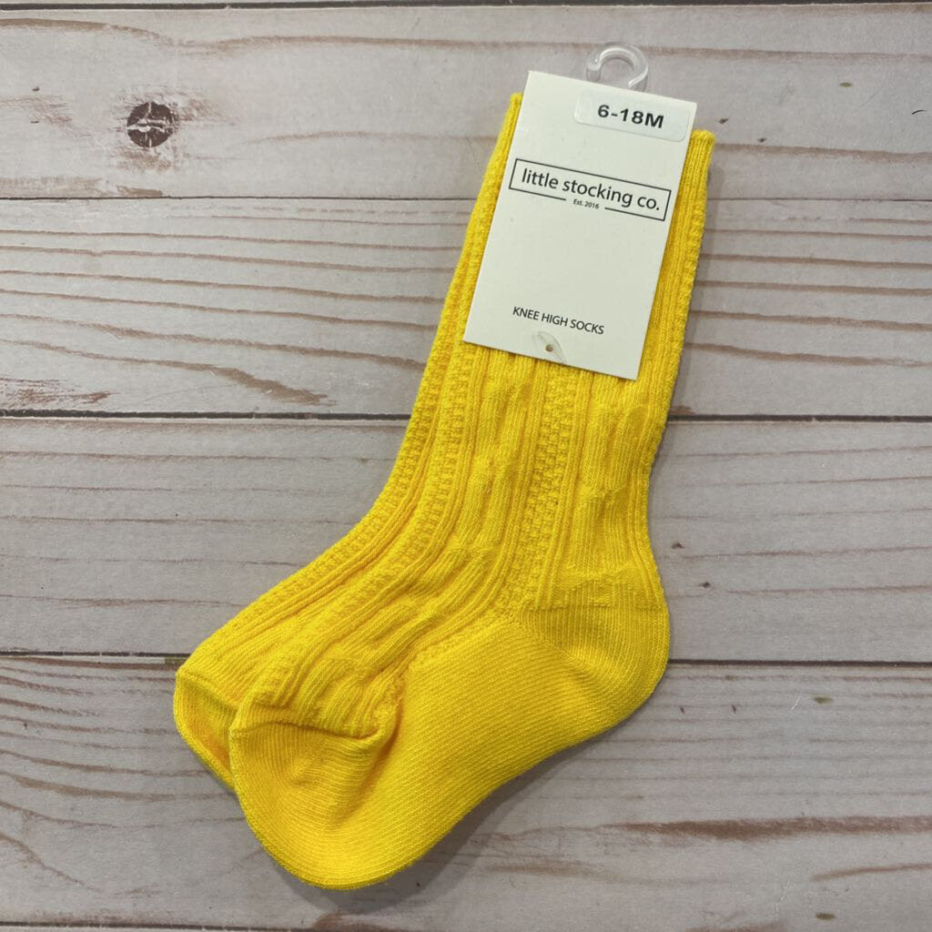 6-18M: NEW Yellow Knee-High Socks
