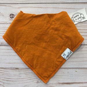 Copper + Pearl Orange Fleece Lined Bandana Bib