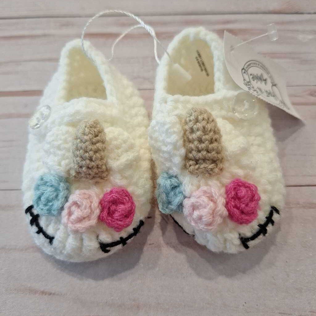 Infant: Knit Unicorn Mary Janes