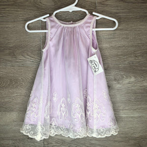 3-6M: Lavender Lace Overlay Tank Dress