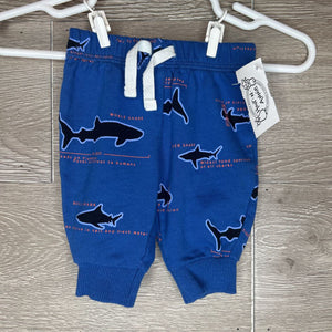 NB: Orange + Blue Shark Print Sweatpants