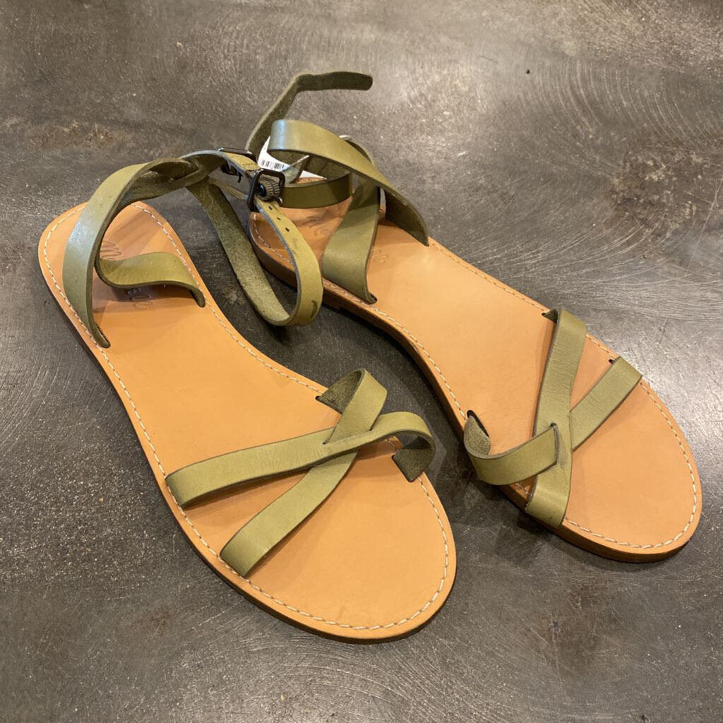 Size 10: Sage Green Strappy Sandals