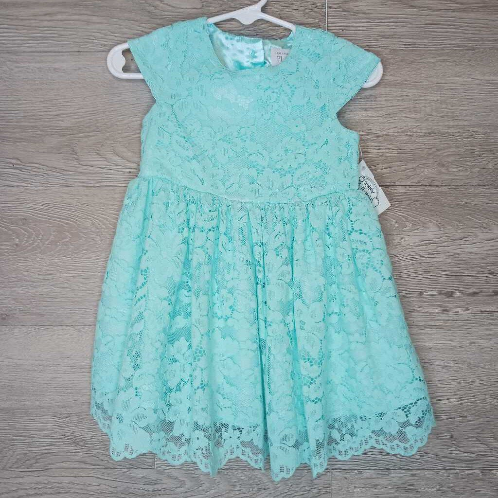 12-18M: Mint Blue Lace Dress