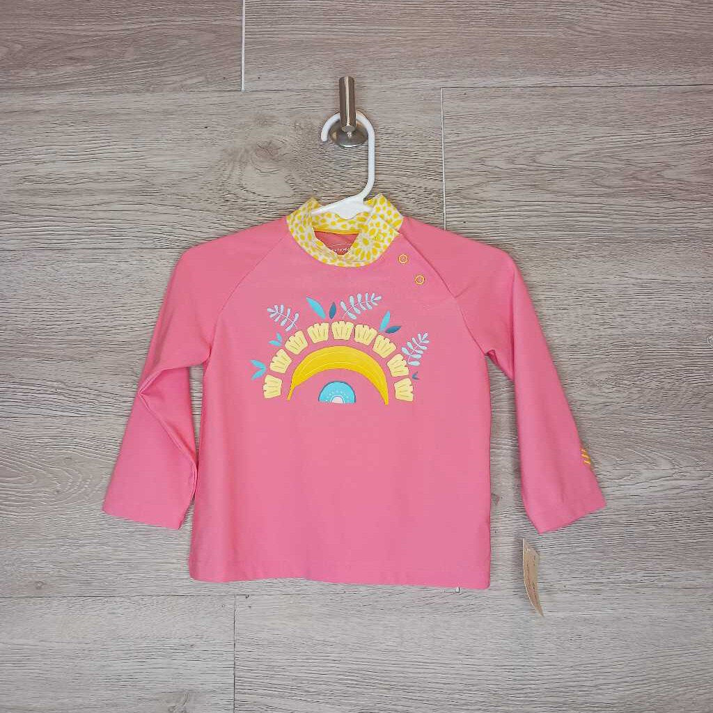 12M: Pink + Yellow Pattern L/S Rash Guard