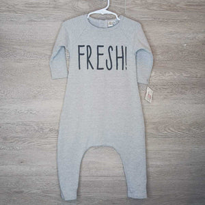 12M: Grey Fresh! L/S Sweatshirt Romper