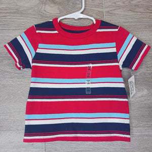 12-18M: NWT Red + Blue Striped Tee