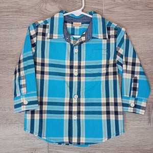 12-18M: NWT Aqua Plaid Button-Up