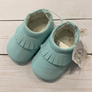 Size 0-3M: Mint Blue Infant Mocs