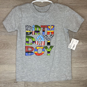 4T: Grey Birthday Boy Tee