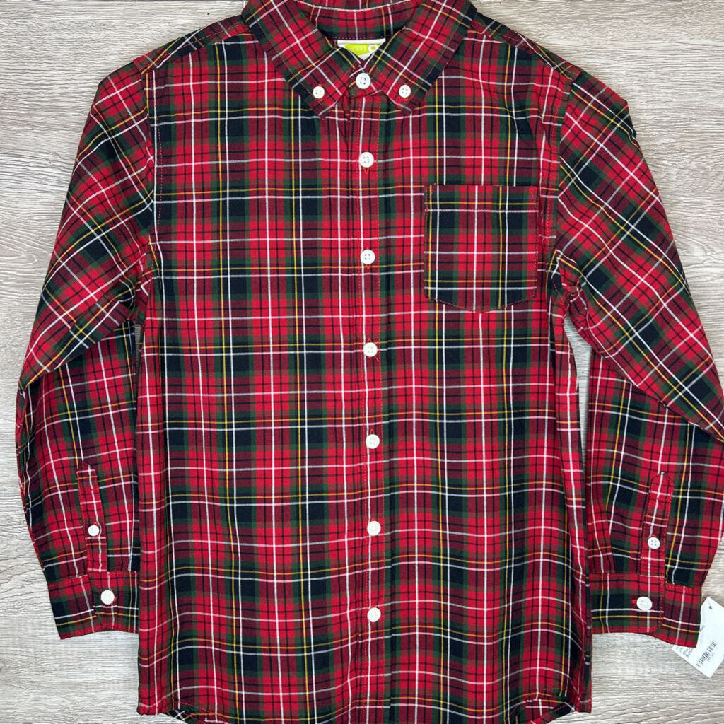 7/8: Red Plaid Button-Up