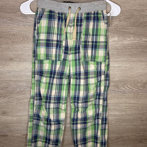 7Y: Green + Beige Plaid Pants