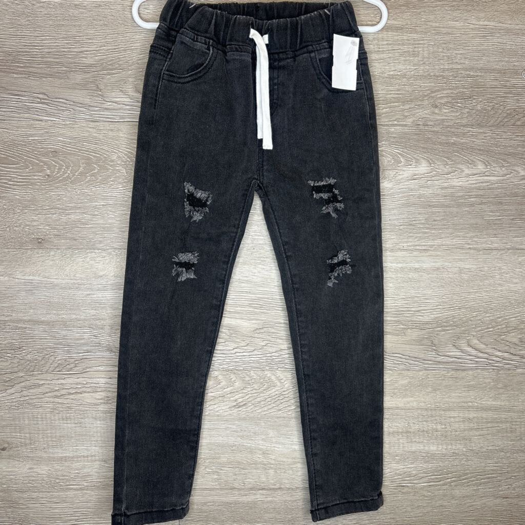 4T: NWT Black Skinny Distressed Jeans