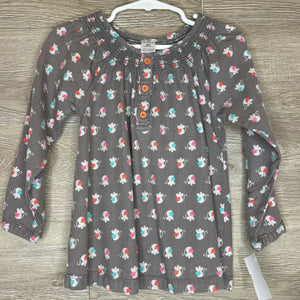 4: Grey Mouse Print Smocked Top