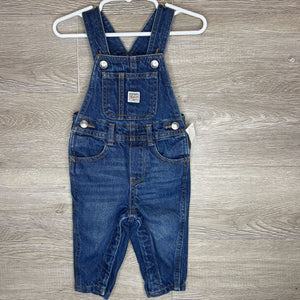 6-12M: Denim Overalls