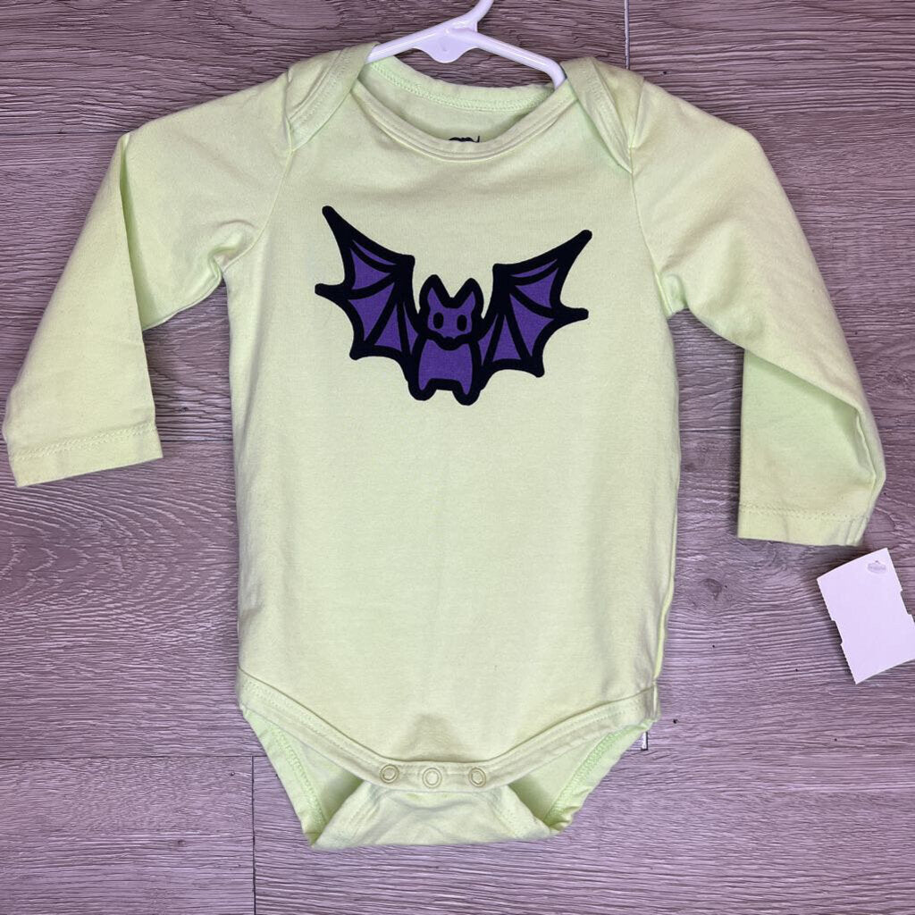 6-9M: Lime Bat L/S Onesie