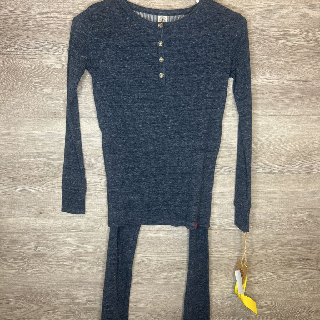 12: NWT Navy Heather 2pc Thermal Pajamas