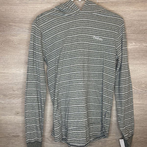 14: Grey Striped Hooded Top