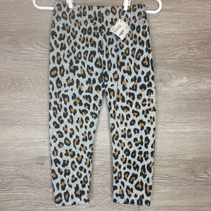 18-24M: Grey Cheetah Print Leggings