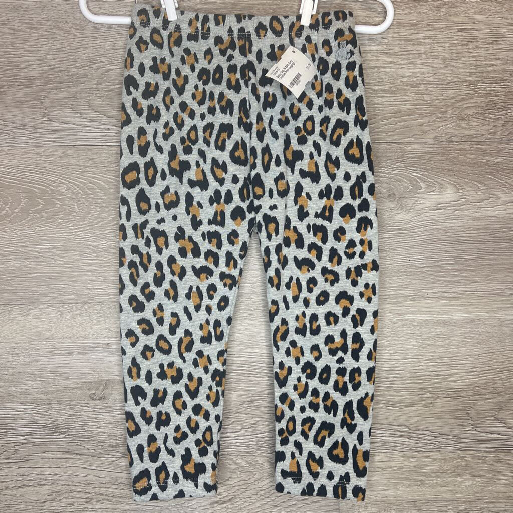 18-24M: Grey Cheetah Print Leggings