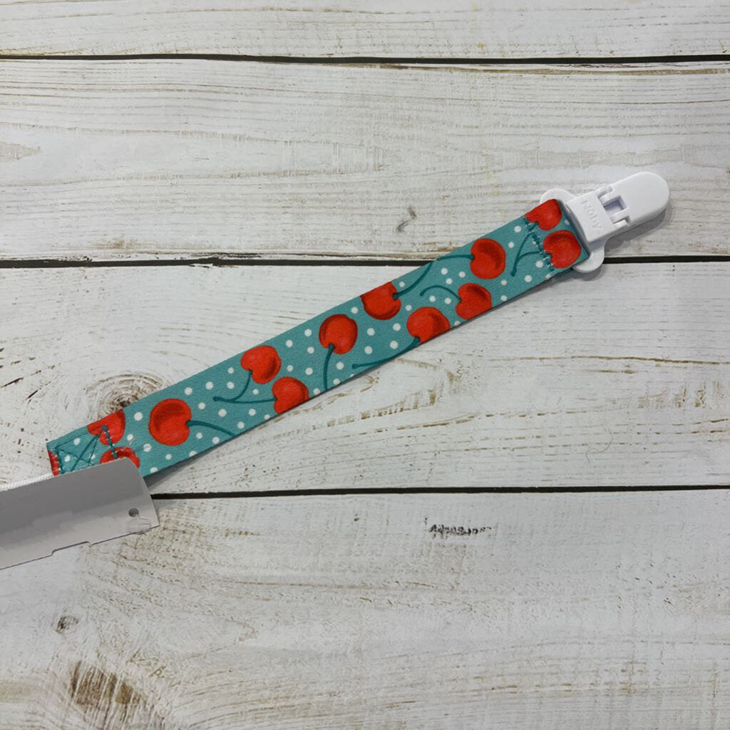 Nuby Cherry Print Pacifier Clip