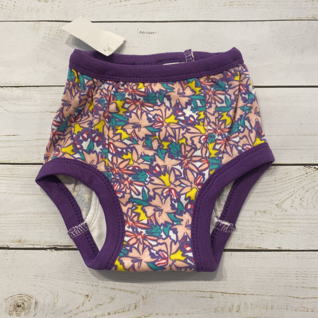 3T: Purple + Pink Floral Training Undies