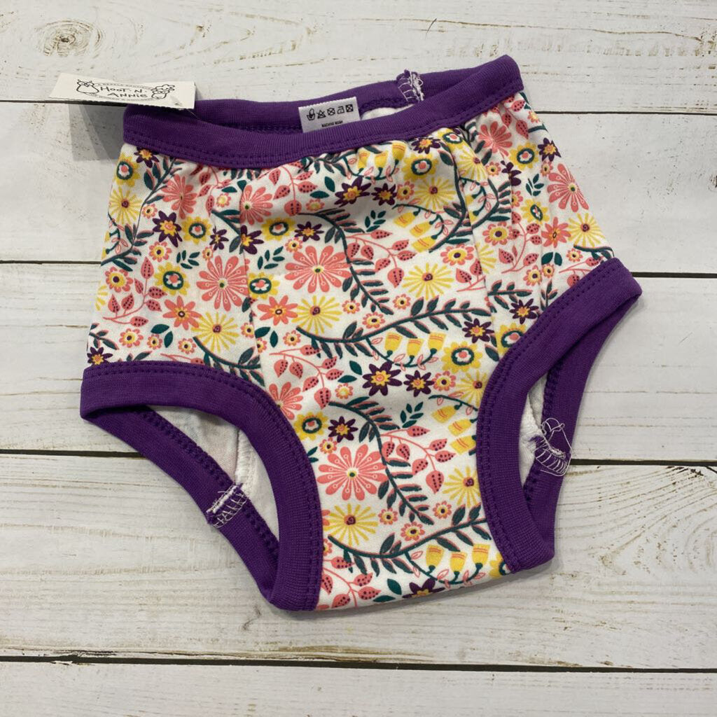 3T: Purple + Yellow Floral Training Undies