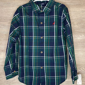 6: Green Plaid Button-Up