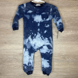 3-6M: Blue Tie Dye Soft Romper