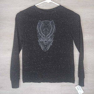 8: Black Speckled Black Panther L/S Top