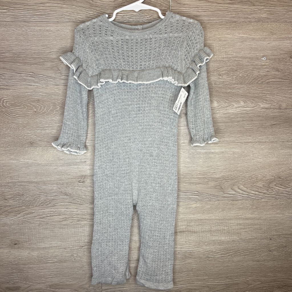 6-12M: Grey Dainty Dot Knit Romper