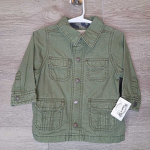 12M: Olive Cargo Snap Jacket