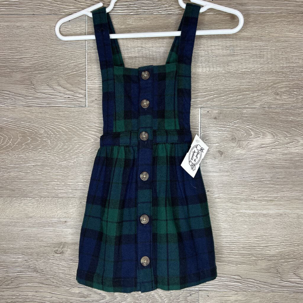 6-12M: NWT Navy + Green Plaid Jumper