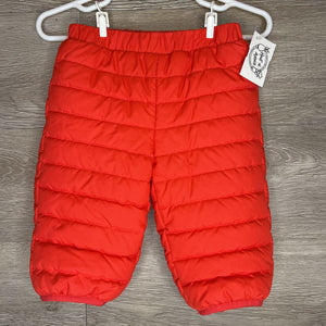 3-6M: Red Puffer + Fleece Lined Pants