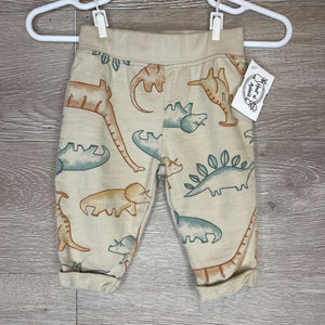 3M: Beige Dino Print Sweatpants