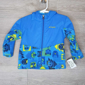 12-18M: Blue Fleece Blend Tribal Print Jacket