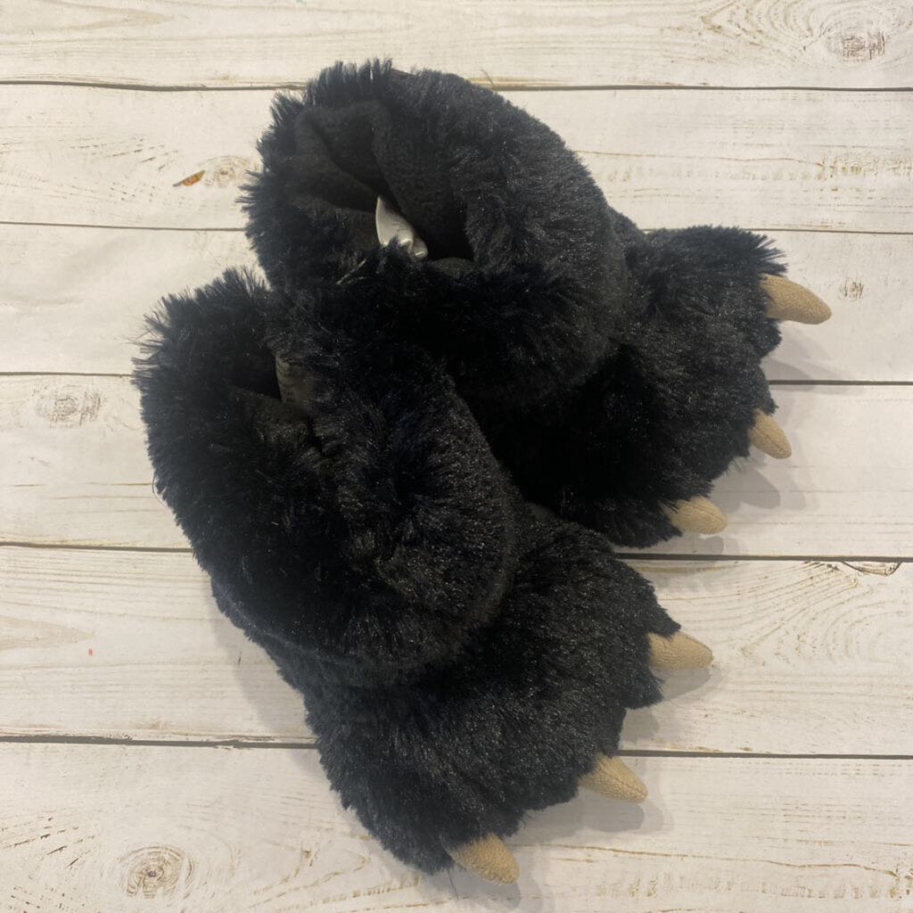 Size 8: Black Bear Feet Slippers