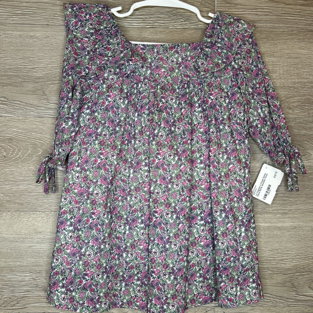 2: Purple Dainty Floral Ruffle Shoulder Dress