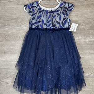 2T: Navy + Silver Formal Dress